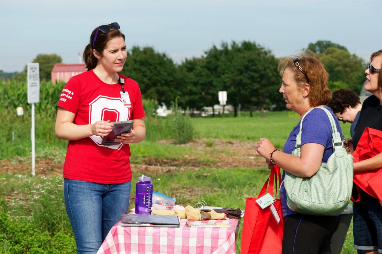 student worker at Waterman Farm at Ohio State